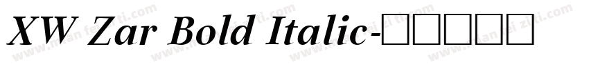 XW Zar Bold Italic字体转换